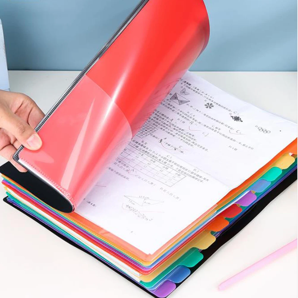 

A4 Size Folder Bag Multi-Layer File Organizer Portable Document Storage Business Travel Receipts Papers