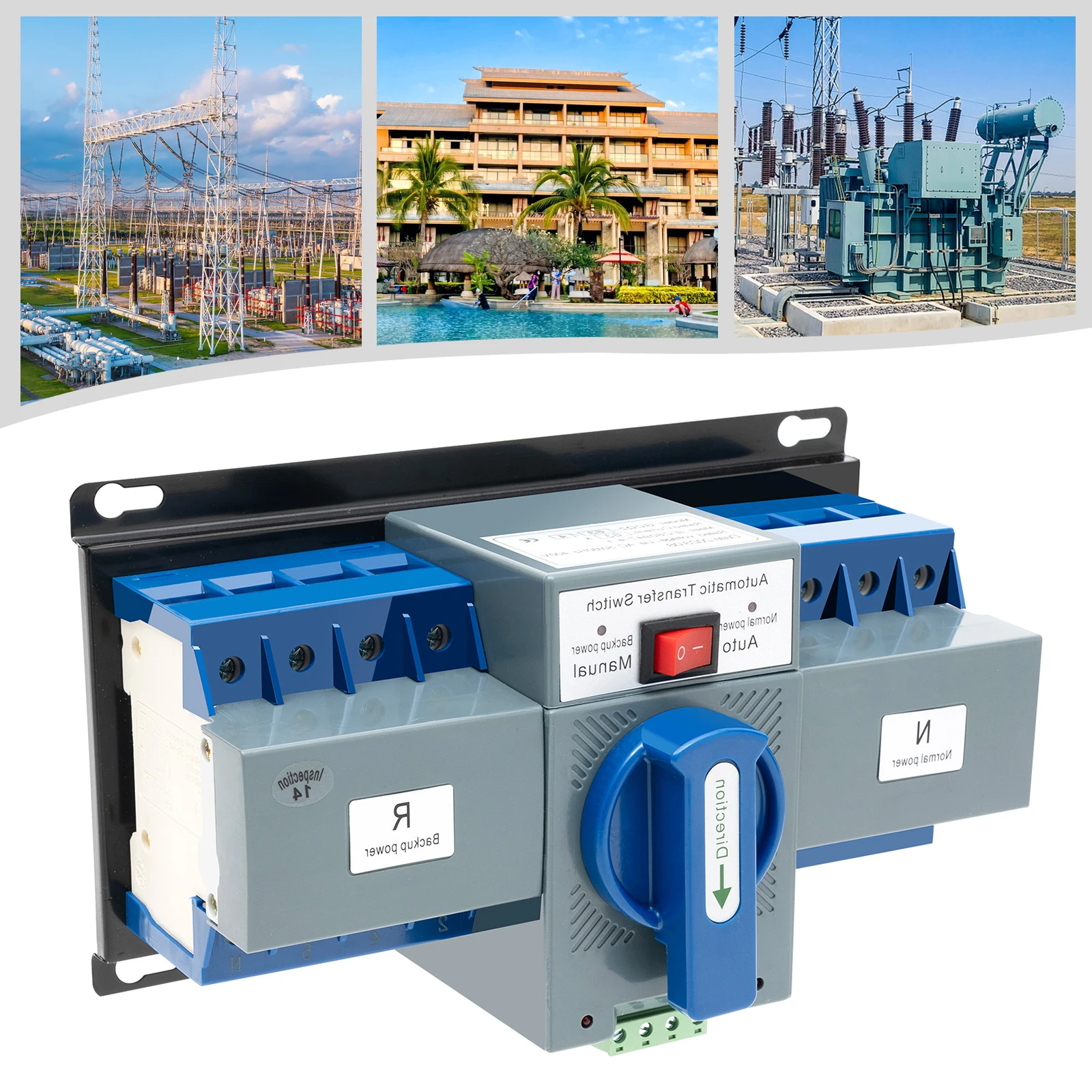 

63A 4P Dual Power Automatic Transfer Switch ATS Generator Changeover Switch with CE Certified for Home Backup System