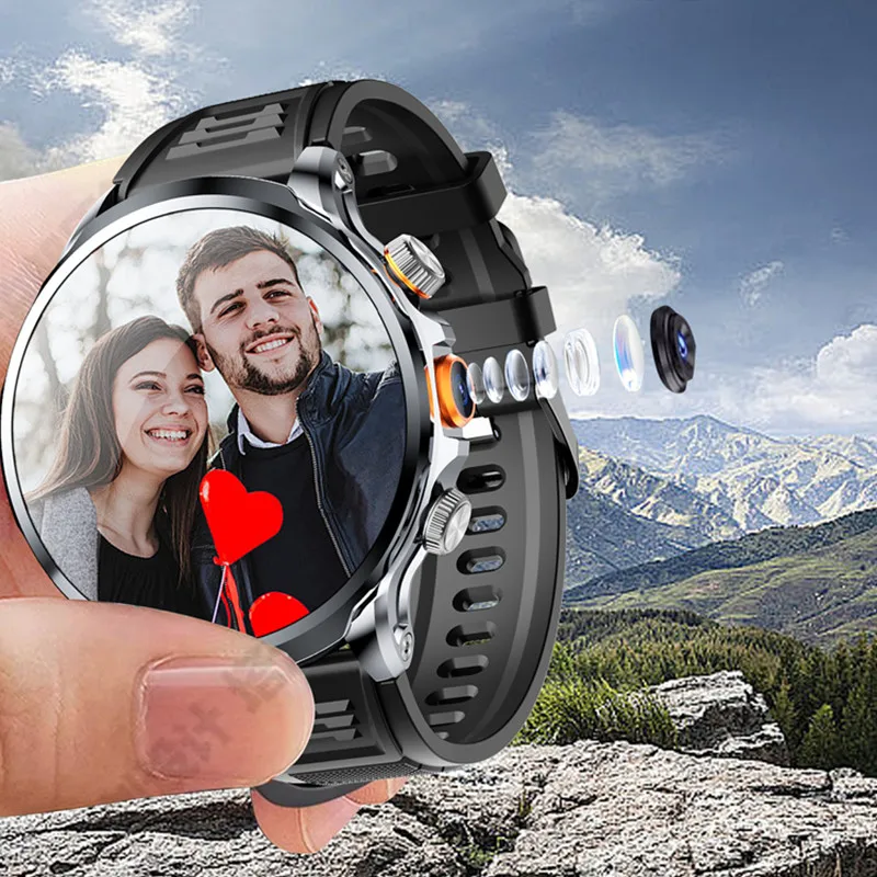 H18 Smartwatch بطاقة SIM 4G أندرويد Whatsapp 1.95 ihch HD عرض GPS WIFI مكالمة فيديو جهاز تعقب للياقة البدنية ذاكرة كبيرة رجل ساعة #5