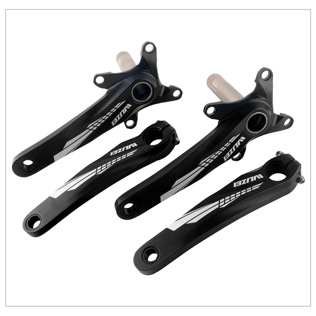 

WUZEI MTB Crankset 170 175mm Mountain Bicycle Sprocket 104BCD Single Chainring Pedivela City Bike 10S 11V 12V Candle Foot