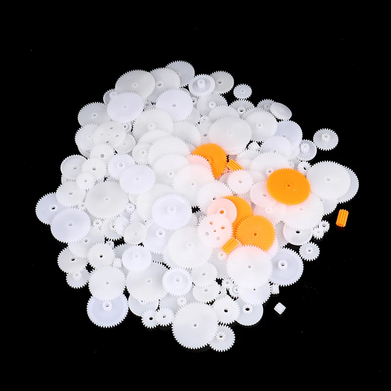 

XY New 200PCS Mixed Plastic Gear Bag Motor Motor Transmission Gear 0.5 Mold DIY Handmade Toy Accessories Motor