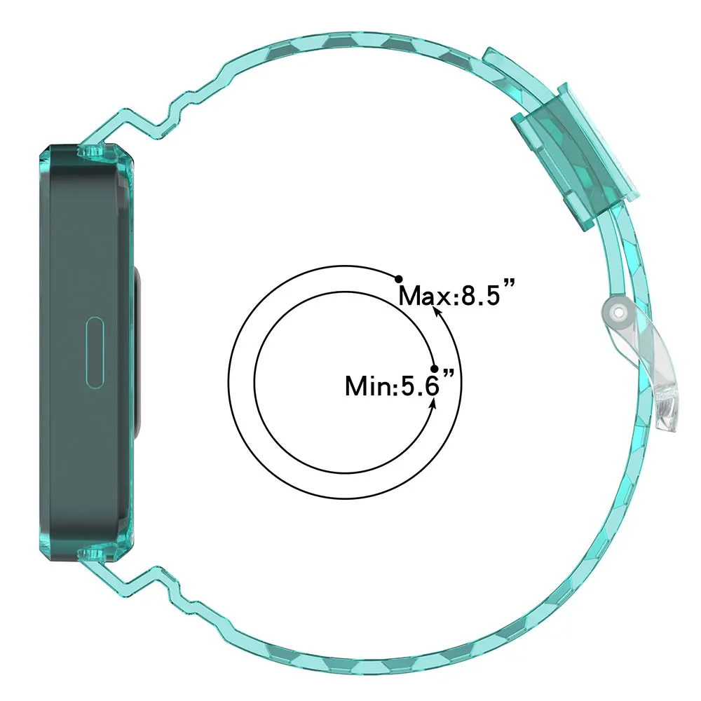 透明サンシャインターンカラーシリコーン時計バンド Redmi バンド 3 2 ブレスレット交換ストラップ Xiaomi Band9 アクティブ/8Active
