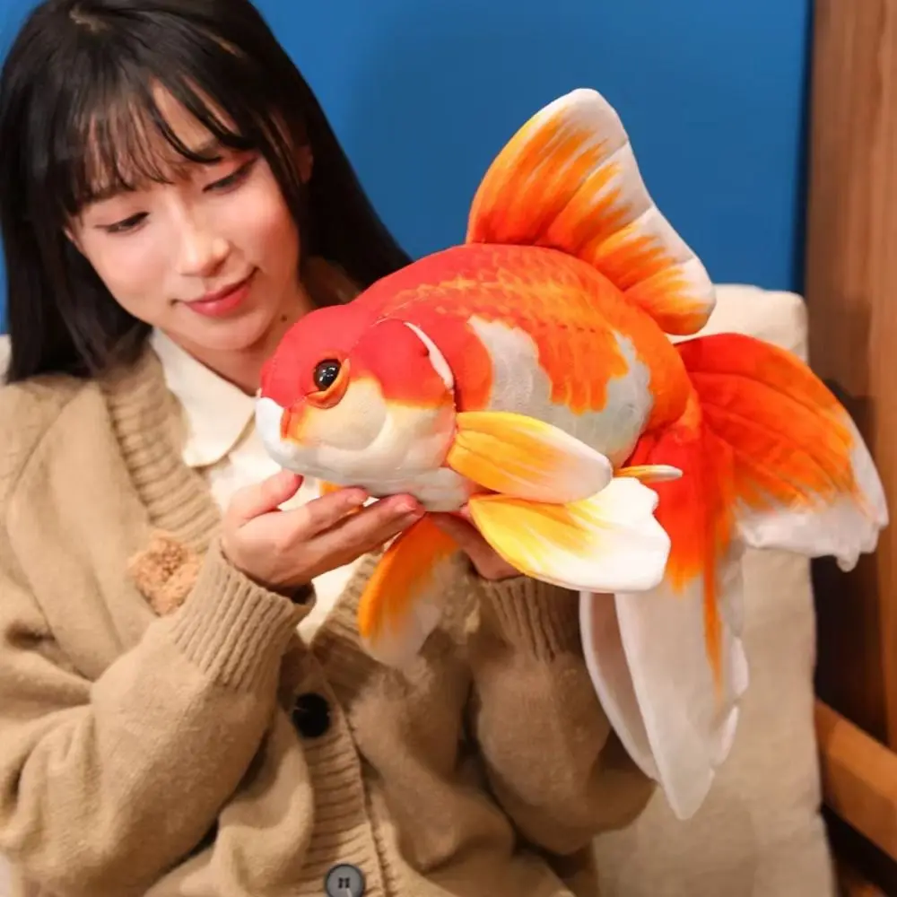50cm Big Size Goldfish Plush Toys Lifelike Imitation Long Tail Design Koi Animals Plush Lovely Stuffed Chubby Soft