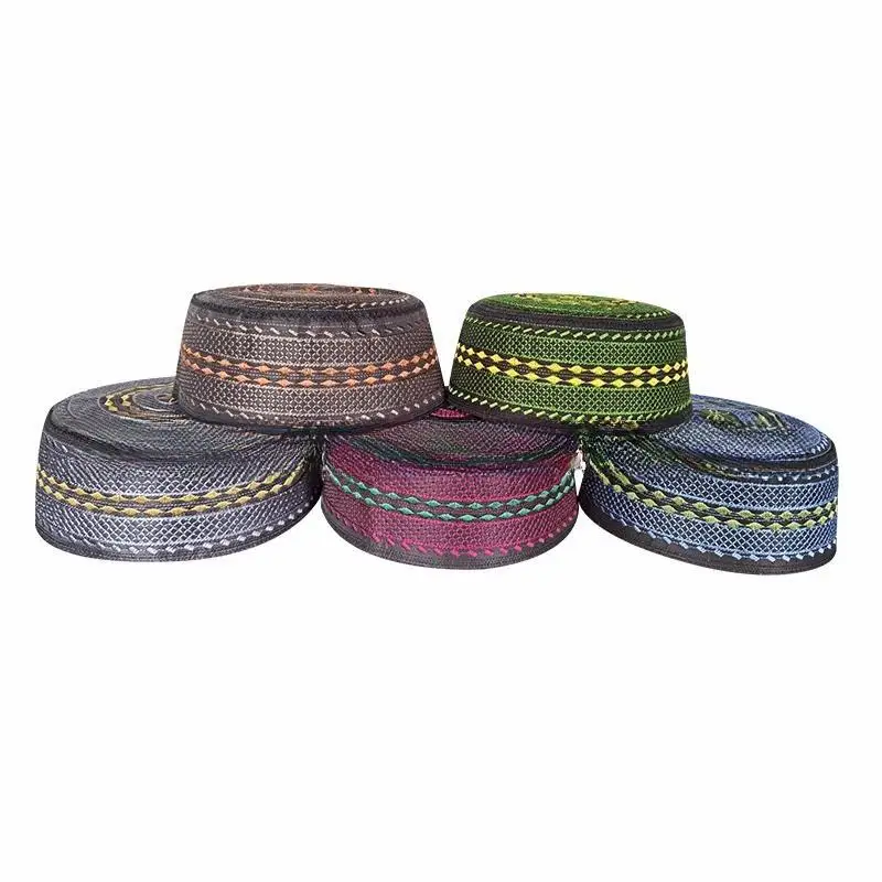 Muslim Caps For Men Clothing Freeshipping Prayer Hat Kufi Islamic Accessories Hijab Saudi Arabia Jewish Embroidered