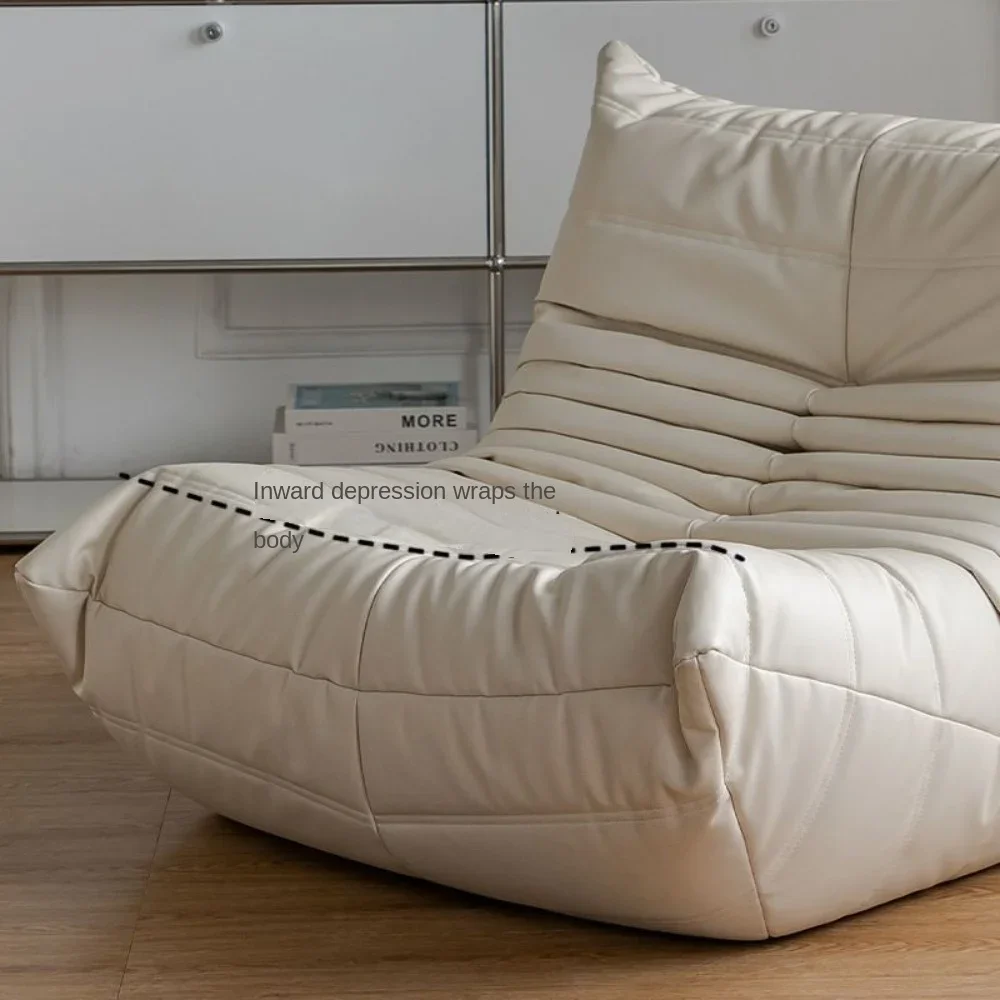 Lazy sofa togo caterpillar sofa light luxury and minimalist internet celebrity creative chair suede freehand space lounge chair
