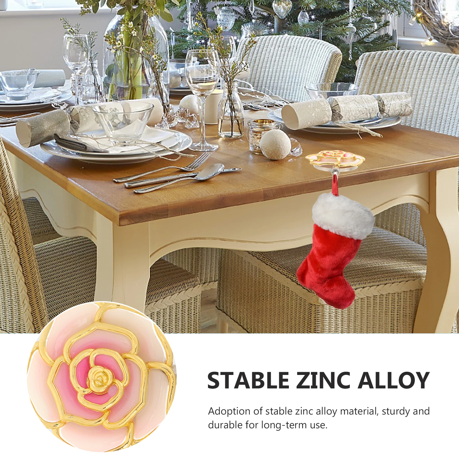 

Zinc Alloy Xmas Hook Multiuse Stocking Hanger for Fireplace Christmas Decor Xmas Multiuse Hook Christmas Stocking Holder