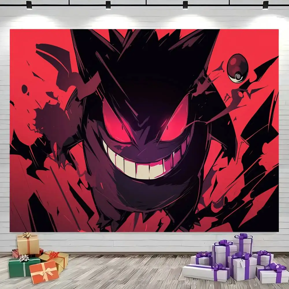

Anime G-Gengars Christmas Backdrop Window Fireplace Photography Backgrounds For Photo Studio