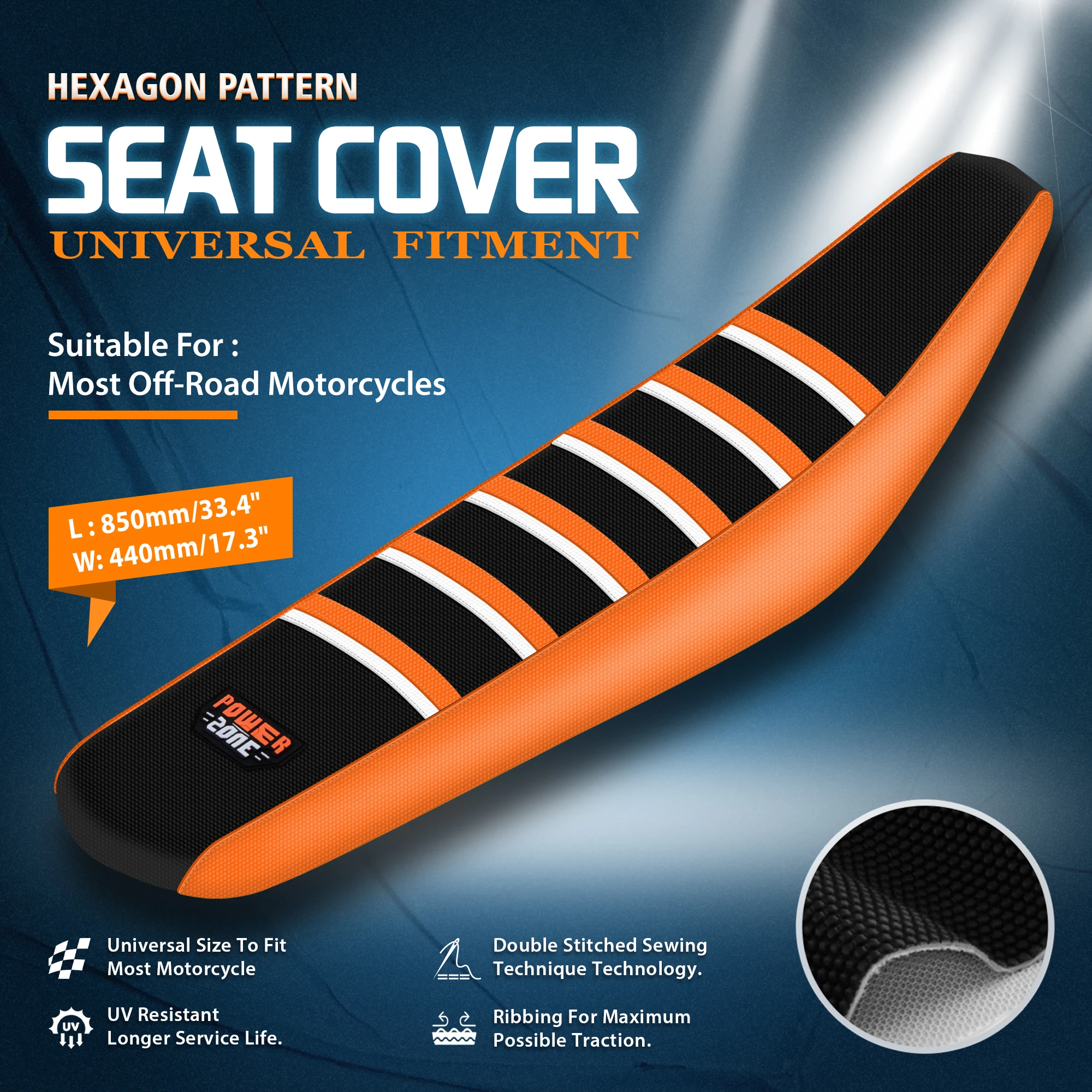 Powerzone Motorcycle Seat Cover Cushions Waterproof Set Protection Anti-slip Upset Apply For SXF EXC KXF CRF YZF WR TC TE