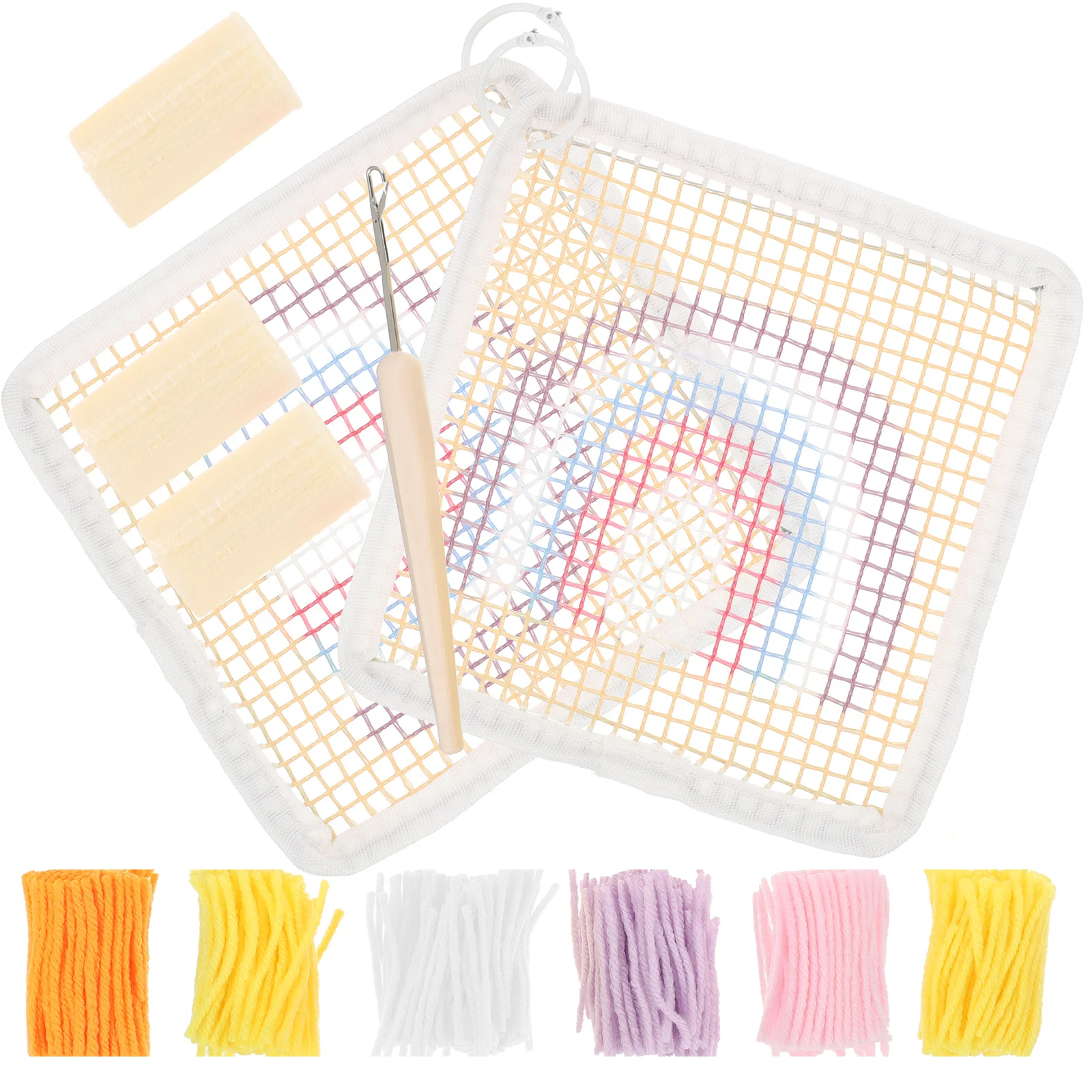 

Coaster Kit DIY Material Accessories Cup Polyester Cotton Tools H made Decor Needlework Mat Embroidery Coaster Craft Set