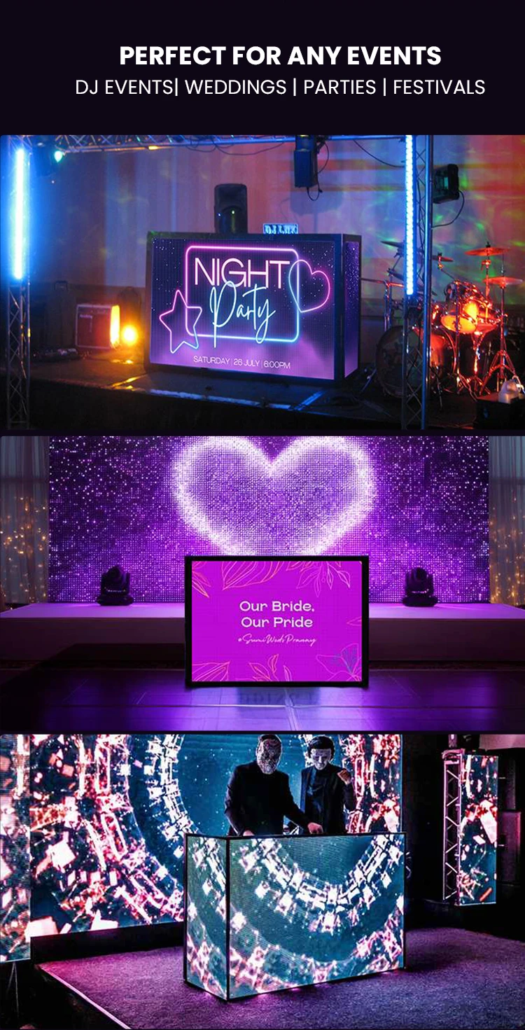 Frameless Seamless Visual Dj Desk Stand Facade Booth Podium Table Portable Led Video Display Screen 1.8 Dj Booth - Image 6