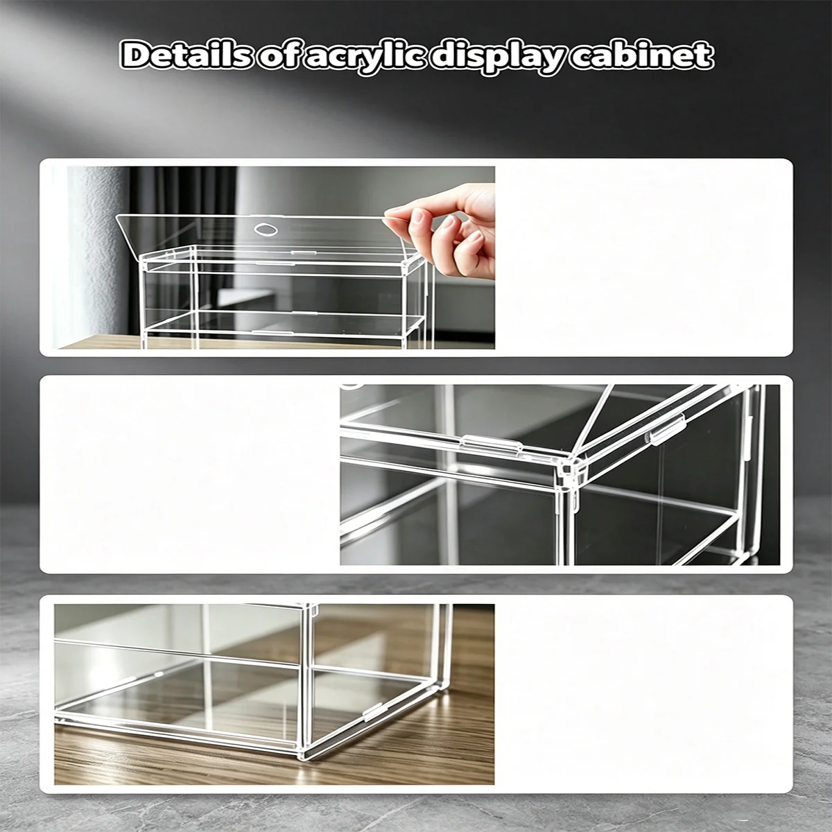 MULTI-LAYER ACRYILC DISPLAY CASE | Multiple sizes | No tools required | Transparent suitable for racing model