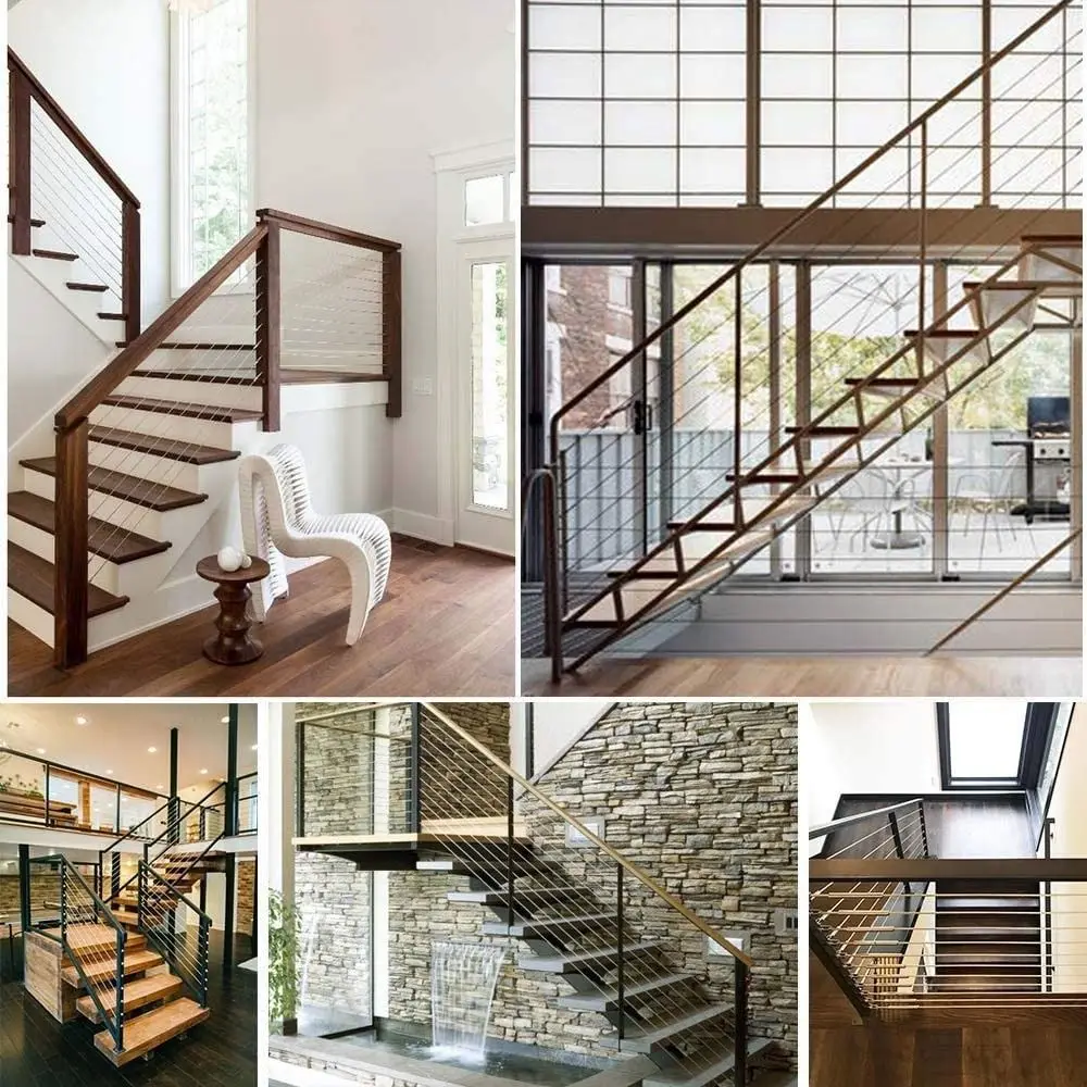 Stainless Steel Cable Railing Stair Ends 1/4