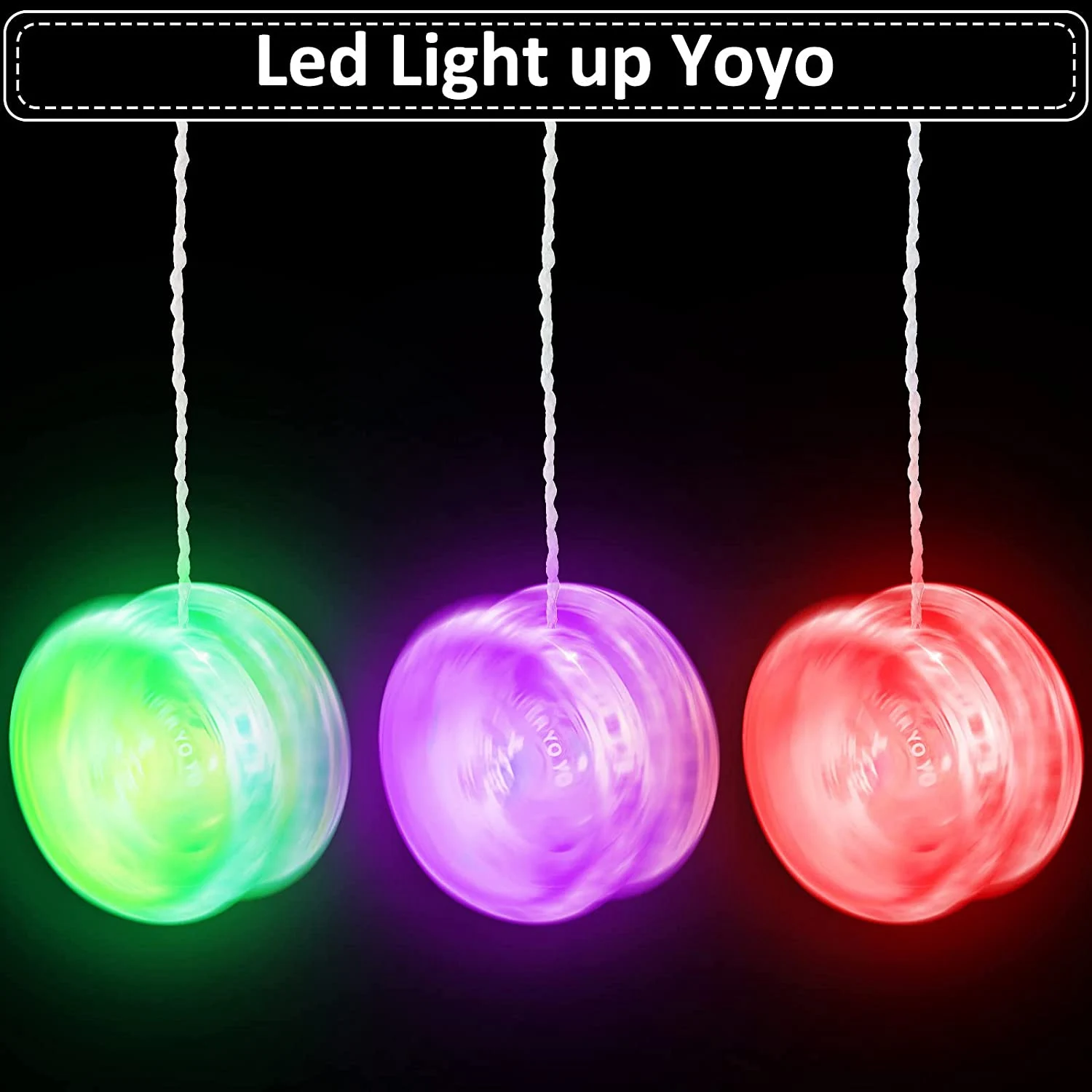 15 Pcs LED Light Responsive Ball Bearing Plastic Responsive Toys for Beginner Birthday Party Favors, Random Colors