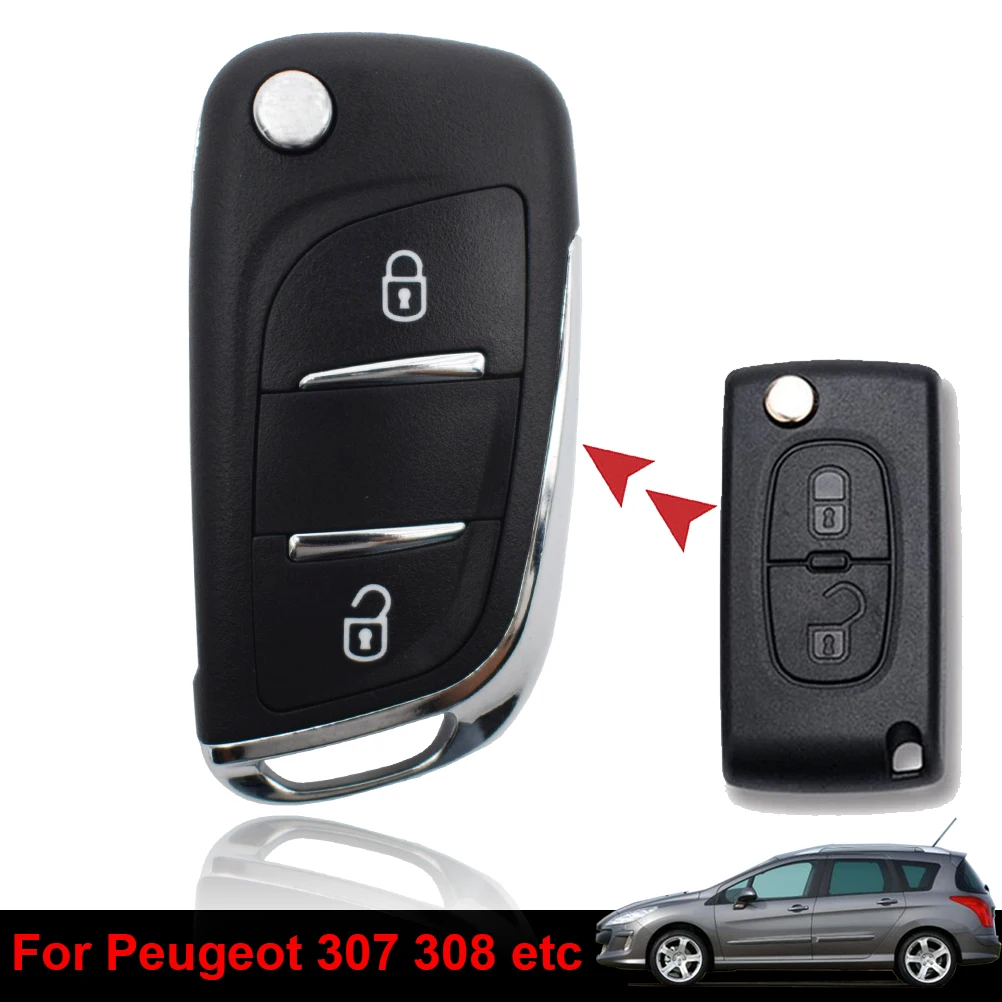 

3 Button Modified Car Remote Key Shell Case Fob For Citroen C2 C3 C4 For Peugeot 308 207 307 3008 807 Expert Partner VA2 Blade