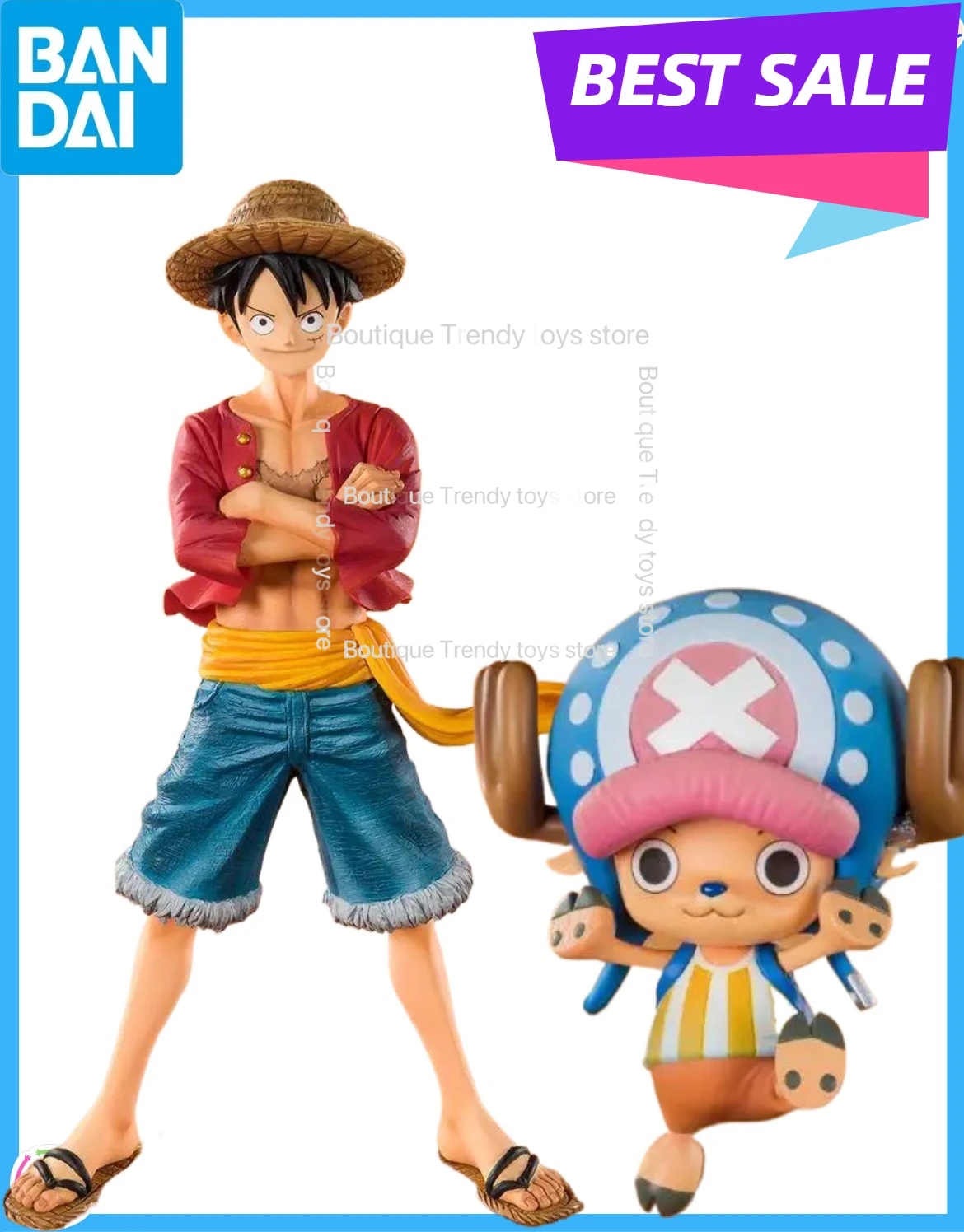 

Bandai Genuine FiguartsZERO ONE PIECE Monkey D Luffy Tony Tony Chopper Anime Action Figure Collectible Model Toys Gift Children