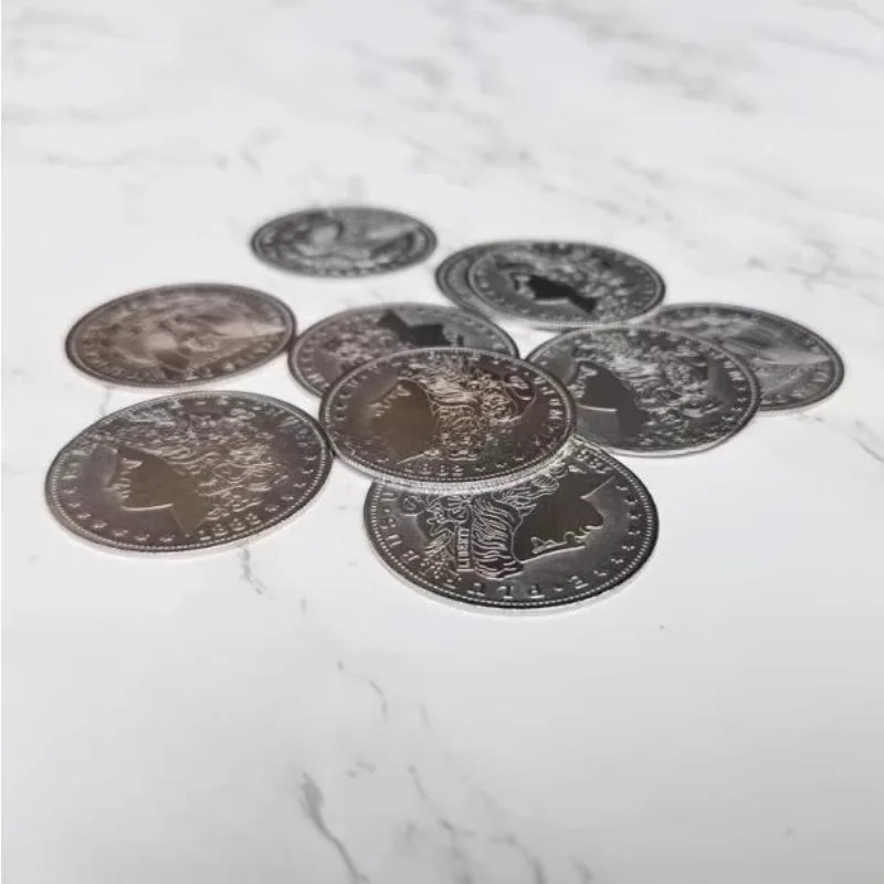 10 個超薄型パルミングコイン (ハーフダラーバージョン) 手品出現/消失コインマギアアクセサリーギミック小道具マジシャン