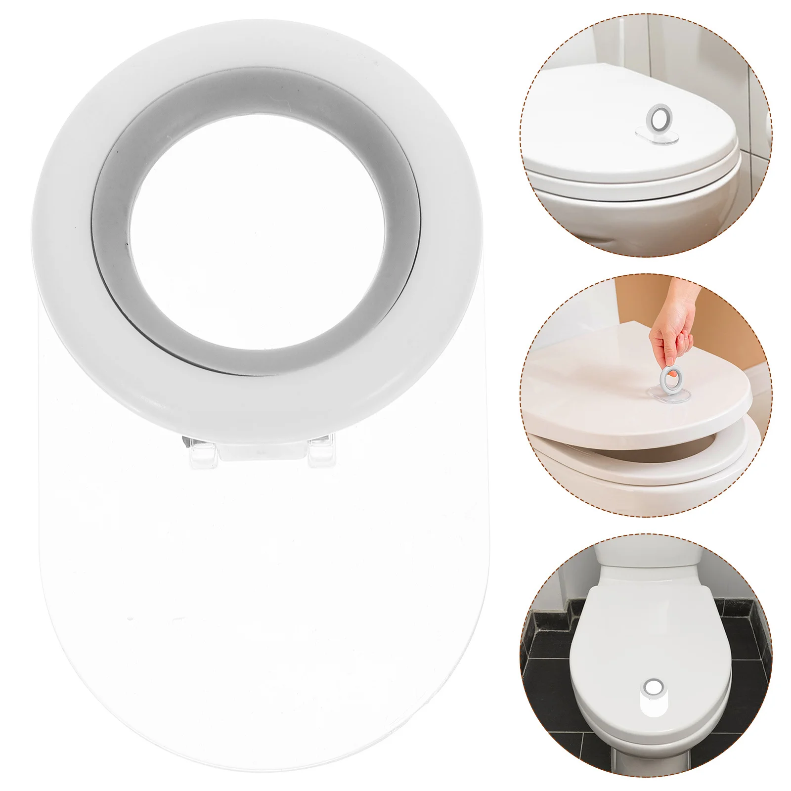 

2pcs Toilet Lid Lifters Durable Suction Handle For Home Office Hotel Bathroom Toilet Seat Tool Adhesive Hanger Lavatory Supplies