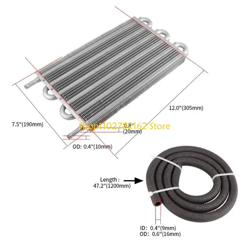 Refroidisseur d'huile Transmission à distance 547B, 4 rangées, 6 rangées, 8 rangées, convertisseur radiateur manuel en
