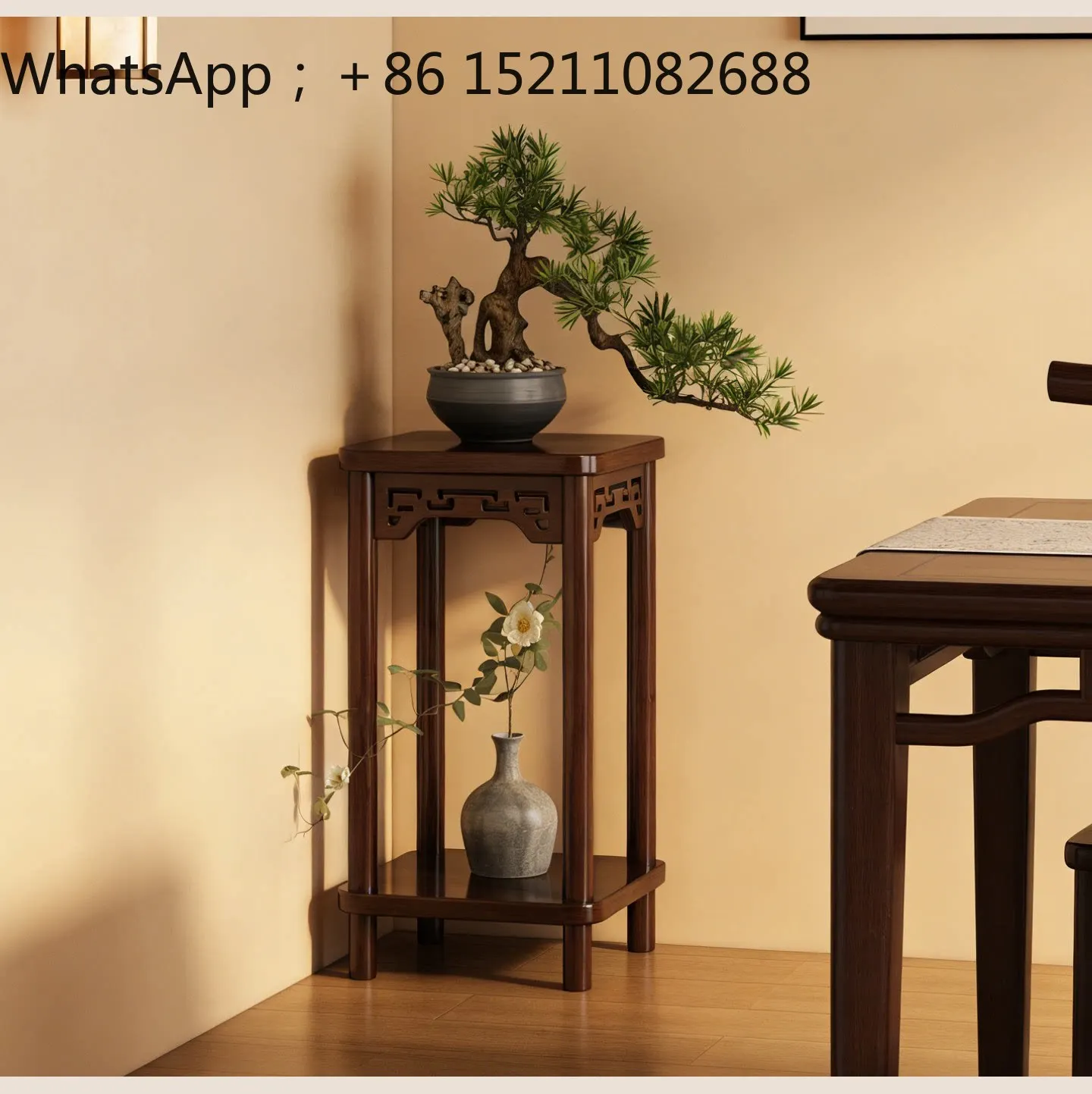 SCY Wooden Entrance Table Household Shrine God of Wealth Sacrifice Platform Small Buddhist Shrine