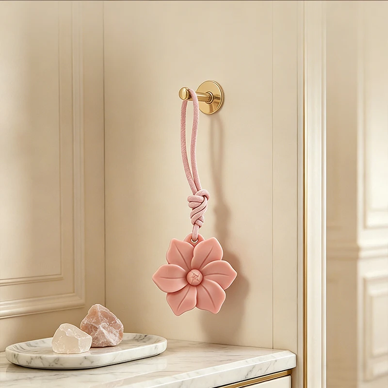 Camellia Flower Aroma Wax Tablets, Long-Lasting Fragrance Household Wardrobe Aroma Wax Tablets, Car Aroma Hanging Ornaments