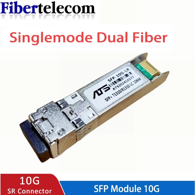 Moduł światłowodowy 10G SFP+ duplex LC 10 km jednomodowy dla Cisco Mikrotik Netgear itp.