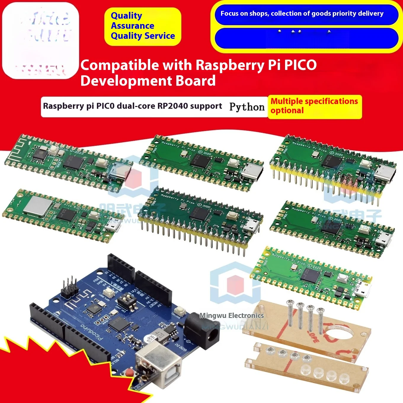 Kompatibles Raspberry Pi Pico-Entwicklungsboard Raspberry Pi PICO Dual Core RP2040 unterstützt Python