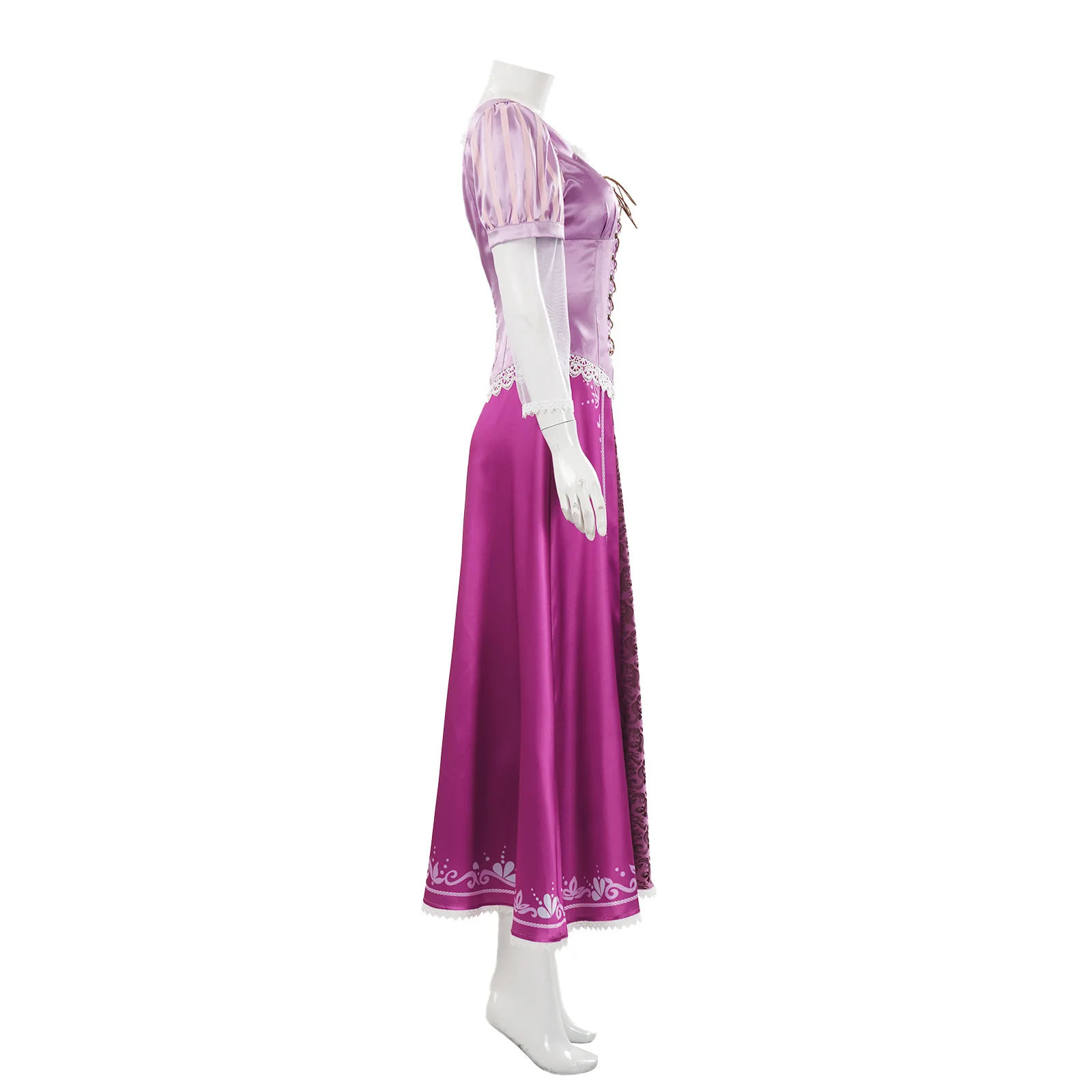 Tangled Rapunzel Women’s Long Hair Princess Cosplay Costume Women Party Fancy Satin Purple Princess Dress Halloween Carnival view 4