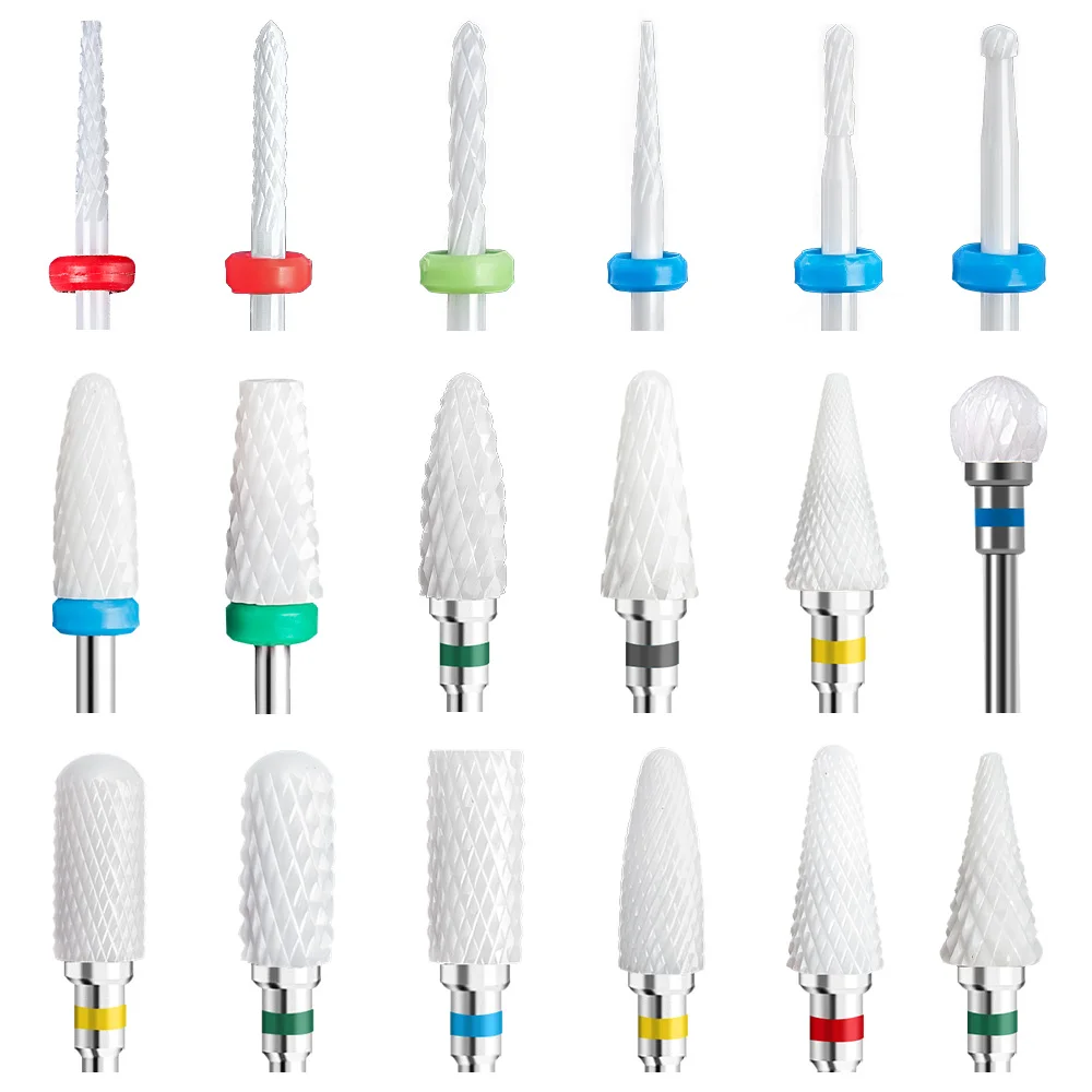 Ceramic Carbide Nail Drill Bit Nail Cutter Rotate Burr Milling Bits Electric Drill Machine For Manicure Pedicure Tools image 4