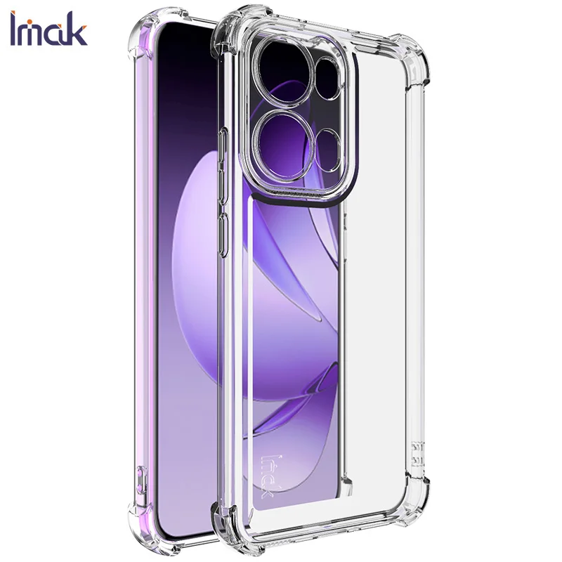 For Reno 13 Case IMAK UX-4 Series Straight Frame Soft Cover for OPPO Reno13 Pro 5G