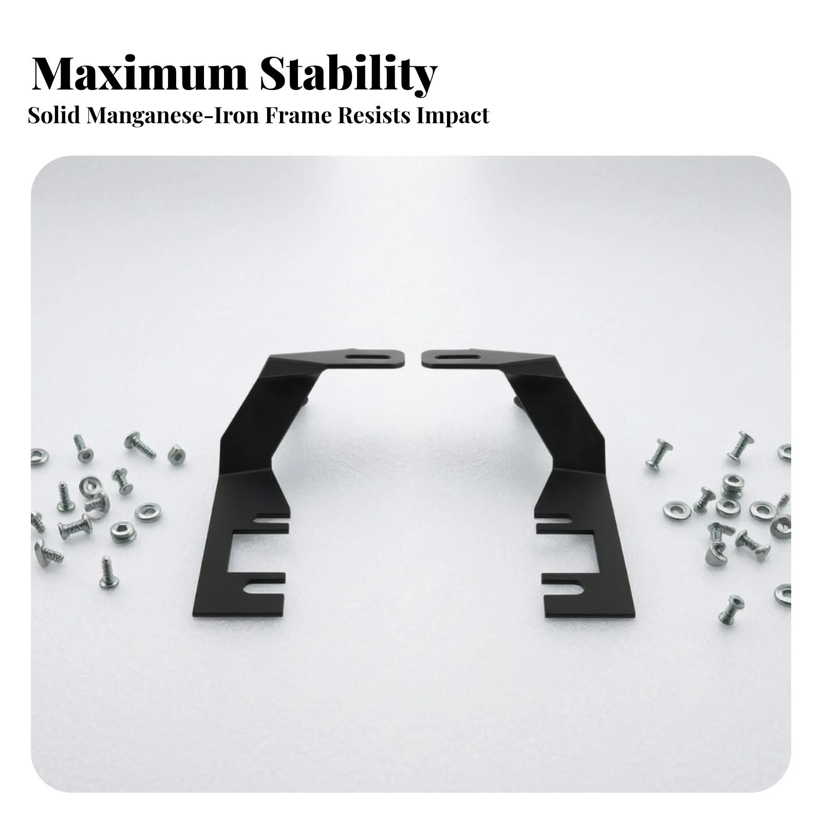 A-Pillar Mounting Brackets with Hardware Powder-Coated A-Pillar Light Brackets Steel Shielding for off-Roaders, Work Trucks