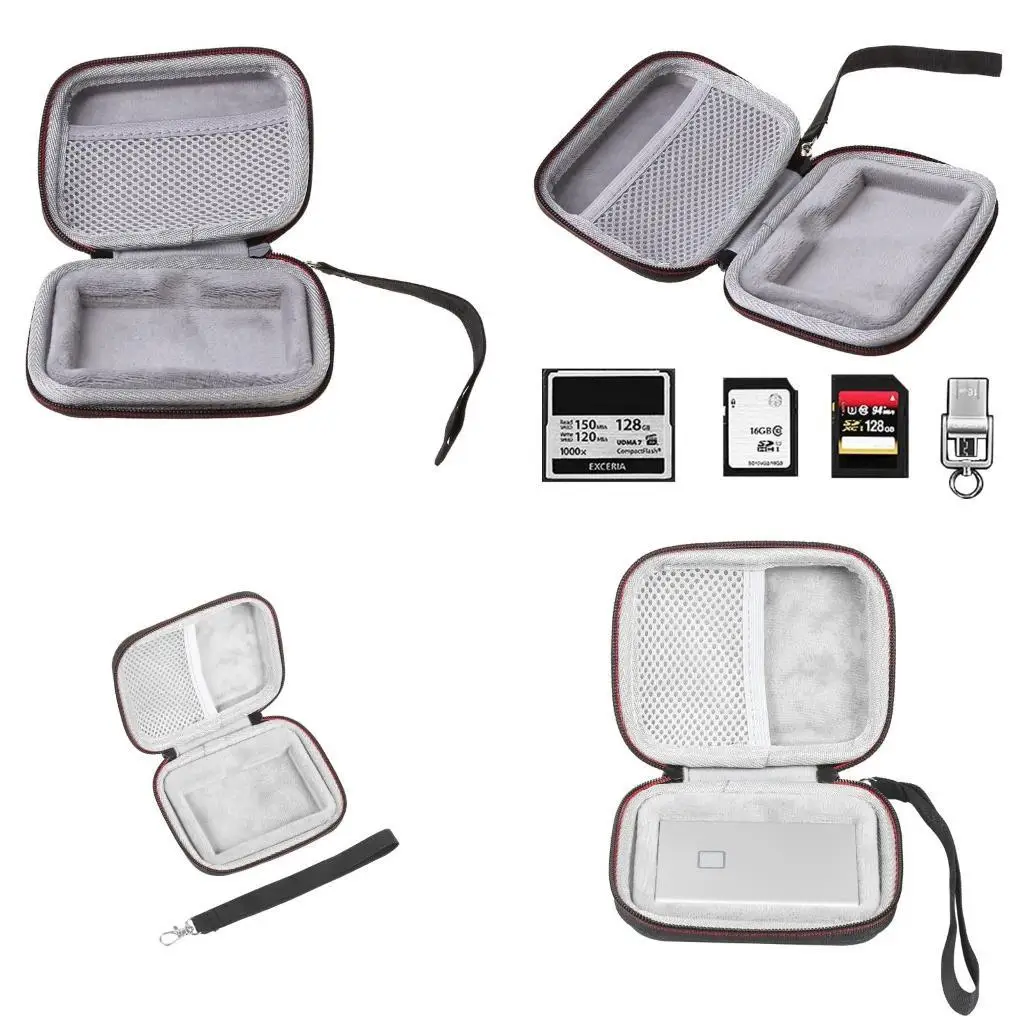 

R53C Portable SSD EVA Travel for Case Storage Bag Carrying Box for Sam sung T7 for Touch Solid Disk for Case Protector Anti-S