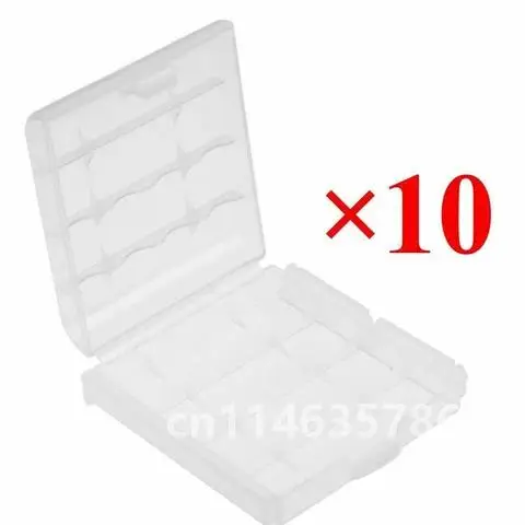 10 stücke transparente tragbare harte pp Kunststoff durchsichtige Gehäuse abdeckung Halter aa/aaa Batteriesp eicher box
