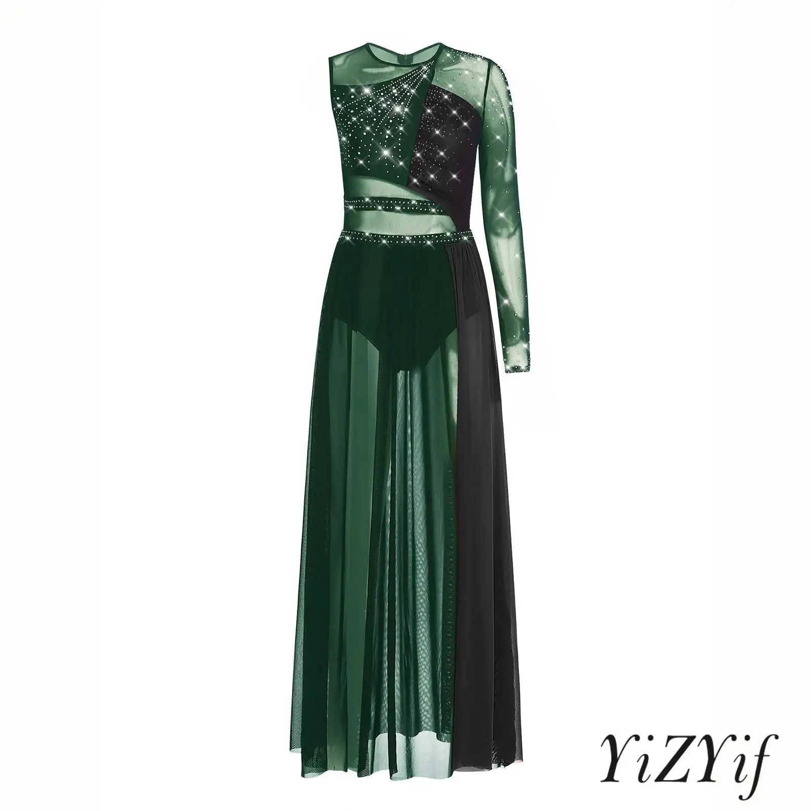 

Lyrical Women Figure Skating Dance Costume Elegant Artist Contemporary Dance Dress for Profession Ballet Latin Dance Performance