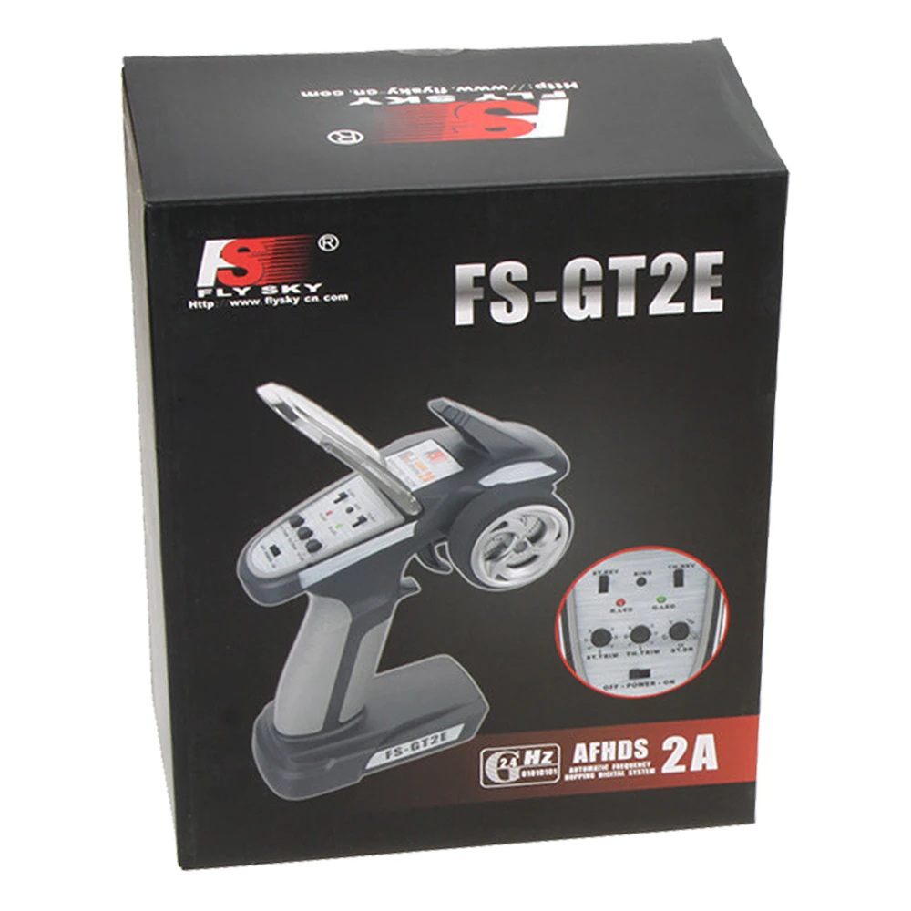 Flysky GT2E 2.4g 2CH Radio System Transmitter AFHDS 2A with Reverse function for RC Car Boat