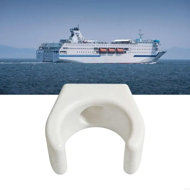 White Nylon Pipe Clip Hose Hanger for 25 mm Round Tube, Open U-Shaped Tubing Fastener with Recessed Screw Hole for Mounting