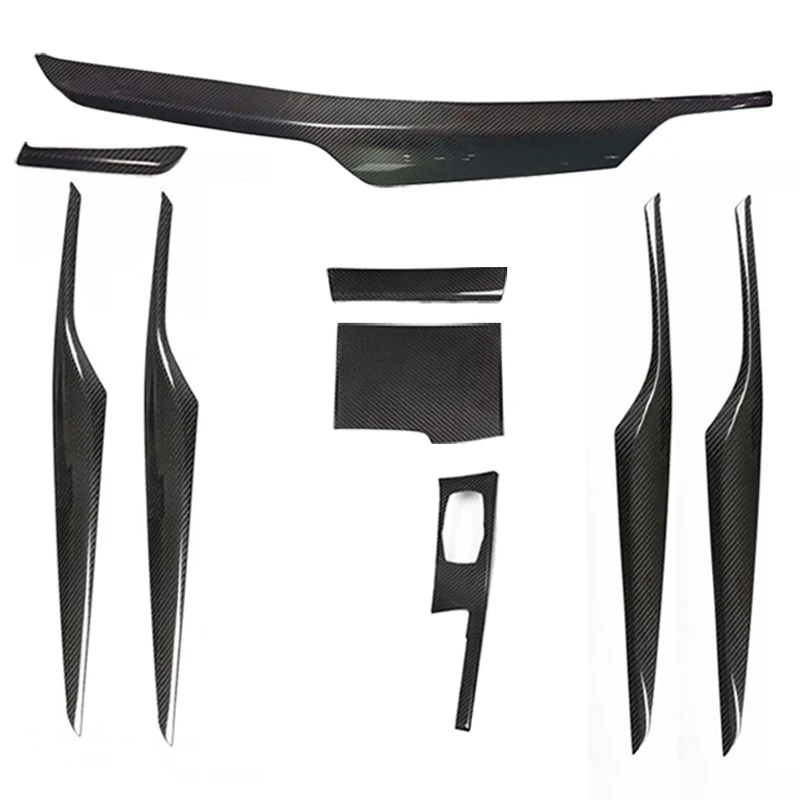 

For BMW 5 Series G30 G32 G38 F90 M5 6GT 2018-2023 Real Carbon Fiber Car Center Console Dashboard Trim Gear Shift Car Accessories