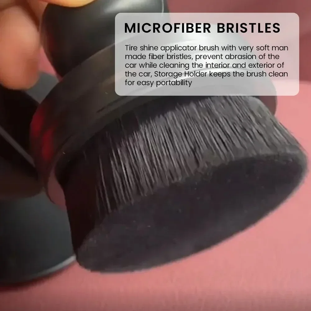 فرشاة توزيع الإطارات المحمولة المحمولة عالية الكثافة للسيارة مع حامل منظف تفاصيل السيارات فرشاة تنظيف أداة السيارة