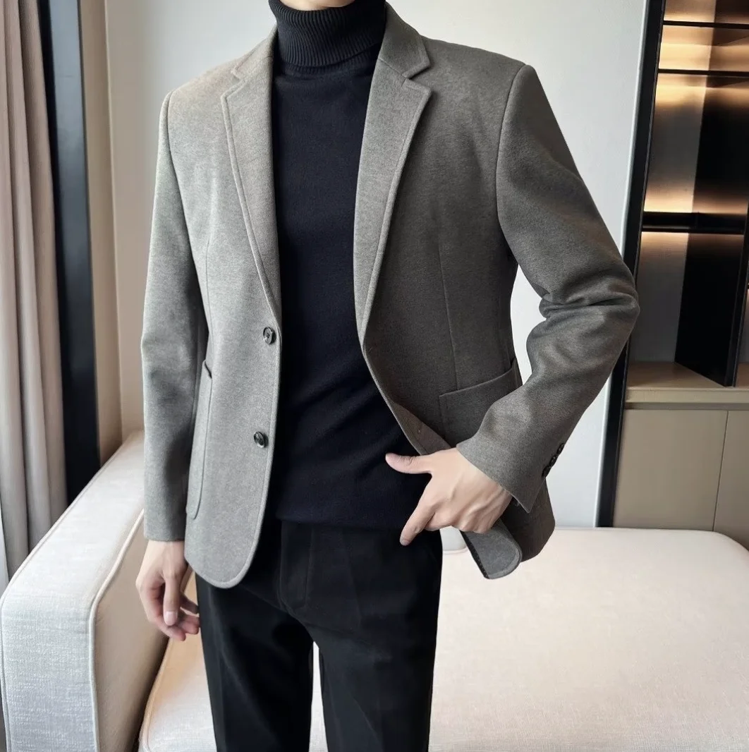 Men's casual winter men's thick suit