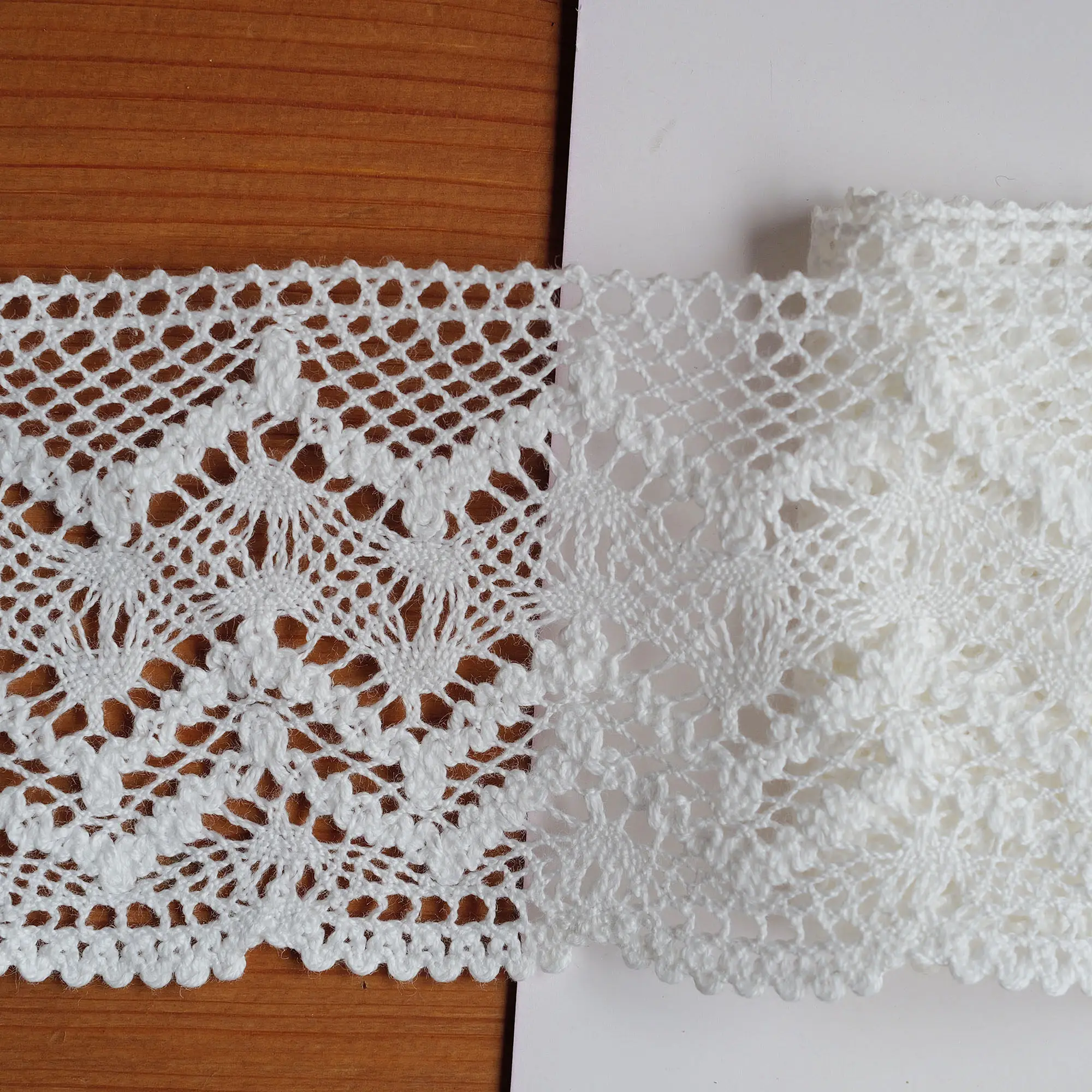 Cotton thread embroidery lace hollow skirt edge decoration clothing DIY accessories width 6.5cm X044 image 3