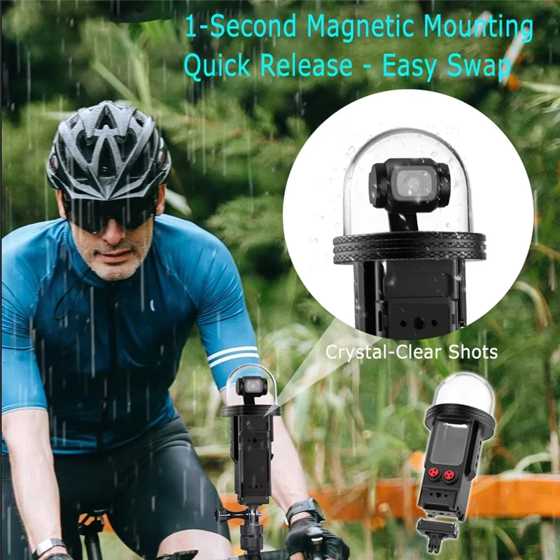 AA60-For DJI Pocket 3 حافظة مقاومة للماء 80 متر ألومنيوم سريع الإصدار جبل الكاميرا واقية الإسكان طقم الغوص تحت الماء