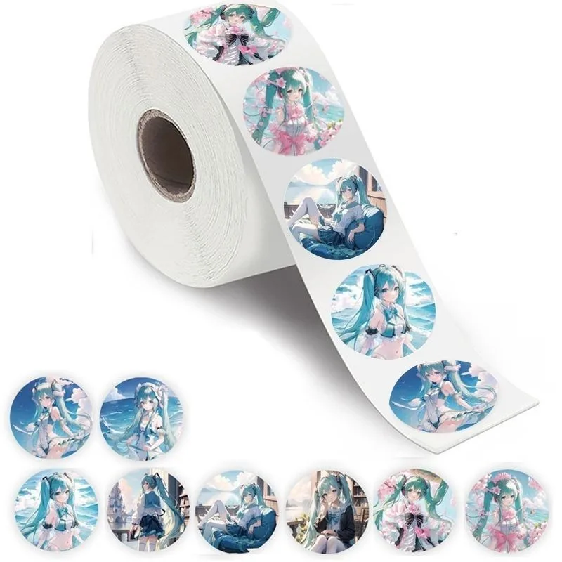Hatsune Miku's Popular Cartoon Children's Stickers Cute Anime Suitable for Mobile Phone Cases Computer Notebooks Decorative