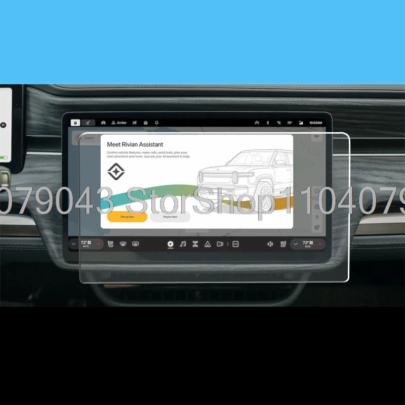 PET Screen protector For Rivian R1T/R1S 2022-2026 15.6inch Car Navigation Center Control Screen Anti -scratch Protection Film