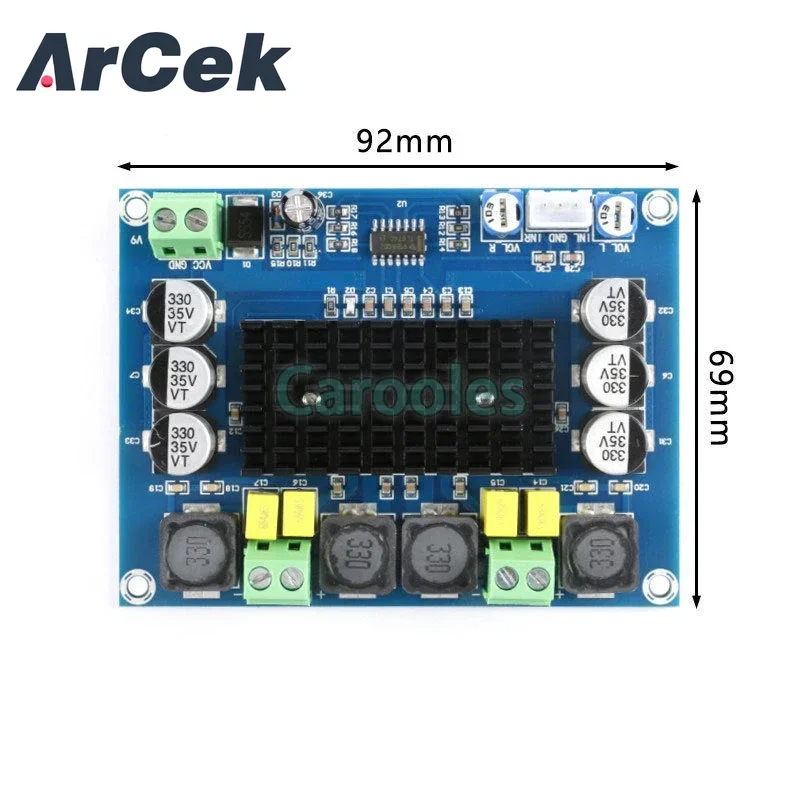 XH-M543 DC12-26V  2*120W Dual Channel DIY 240W Amplificador Sound Board TPA3116D2   Digital Stereo Audio Power Amplifier Board