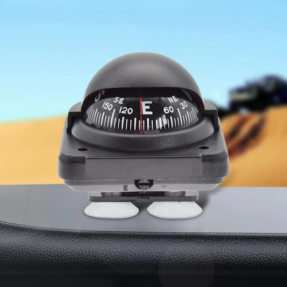 Car Dashboard Compass Multi-function Mini Ball Dash Dashboard Small Compass Guide Ball for Car Watercraft Boat Caravan Truck