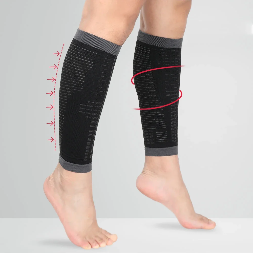 Compression Calf Sleeves Basketball Volleyball Men Shin Socks Elastic Running Football Outdoor Sport Support Cycling Leg Warmers