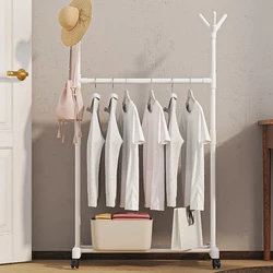 Coat Shelf Floor-standing Bedroom Clothes Rack Home Coat Rack Sturdy Durable Easy To Install Economical Movable Coat Rack