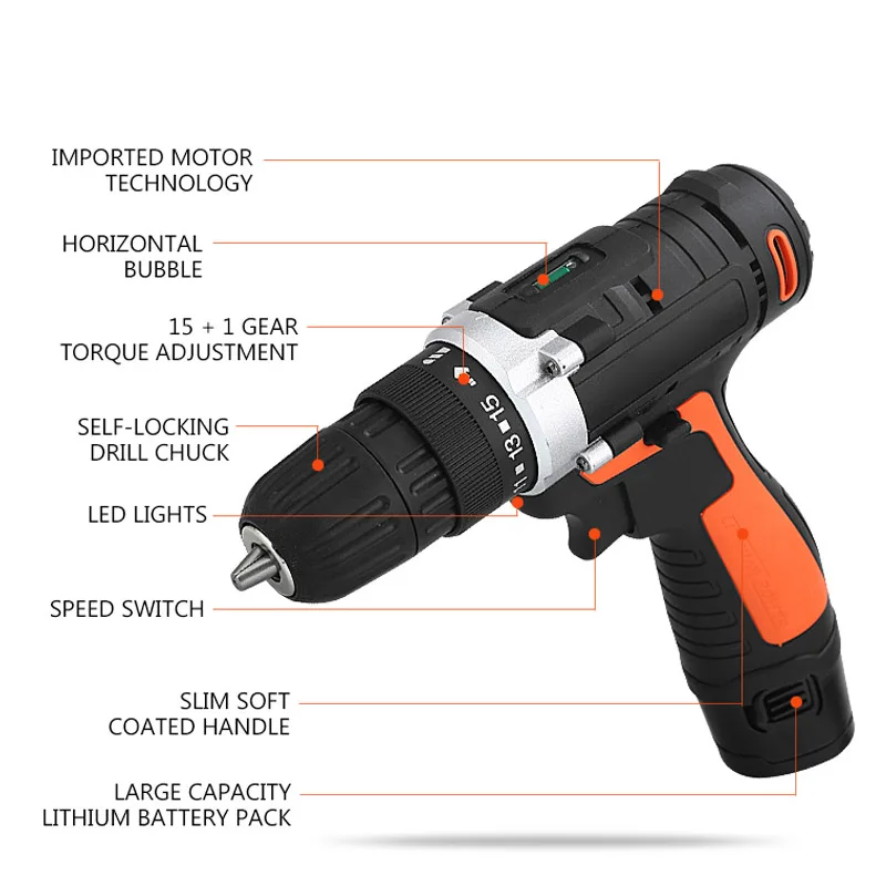 12V ไขควงไฟฟ้าเจาะเครื่องไร้สาย Car Polisher Power เครื่องบดเครื่องขัดสี Waxer เครื่องมือขัด 2025NEW