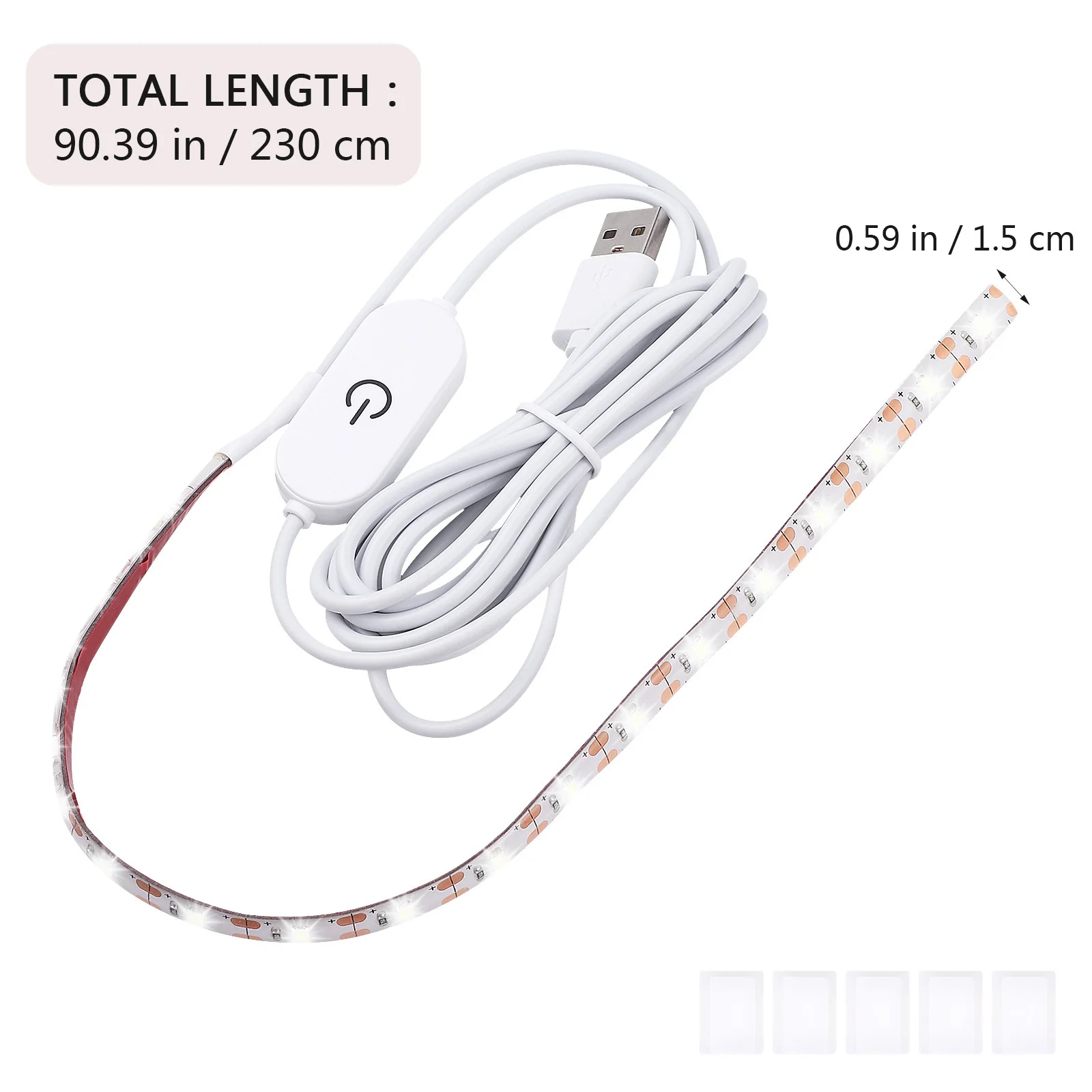 شريط إضاءة LED يعمل بمنفذ USB ماكينة خياطة خلفية لاصقة أضواء متوهجة قابلة للقطع صديقة للبيئة موفرة للطاقة ناعمة غير مبهرة