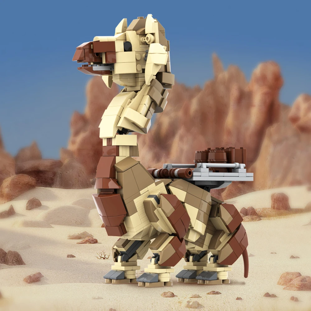 

MOC Ronto Camel animals Building Block Desert Biological Camel Model Bricks Film Biology Toys For Children's Birthday Gifts