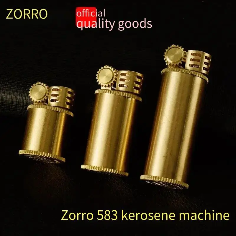 Zoro 583 Rough Kerosene Lighter Brass Personalized Small and Creative 583 Medium and Long Small Fat Dwarf Smoking Accessories